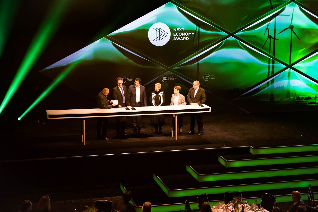 Podium beim Next Economy Award