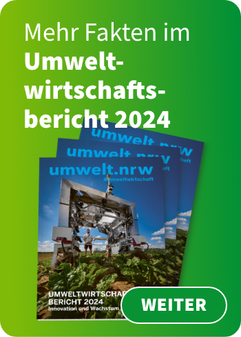 Banner mit der Beschriftung: Mehr Fakten im Umweltwirtschaftsbericht 2024