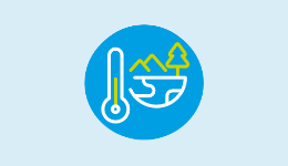 Icon: Weltkugel mit Thermometer