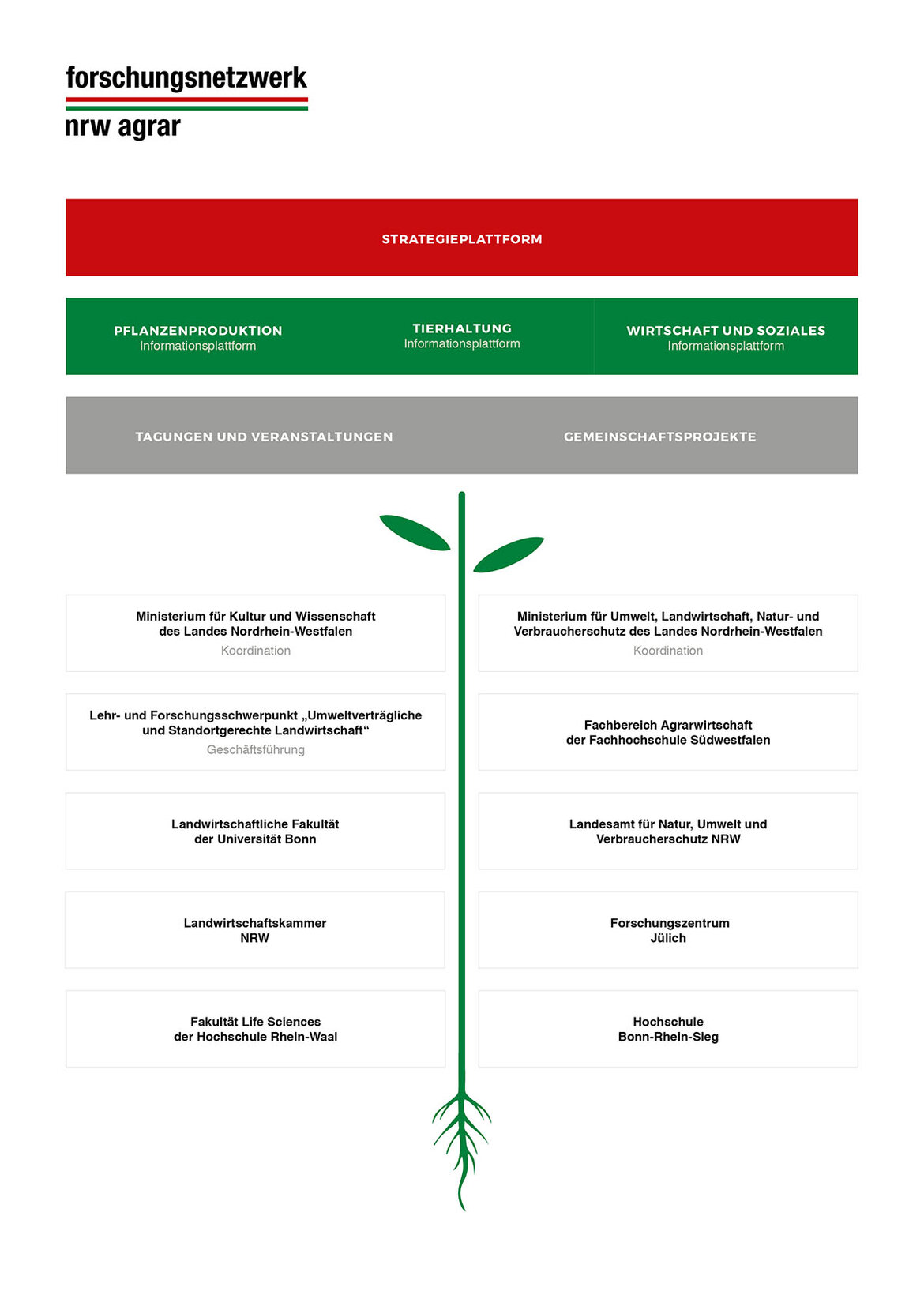 Ein Diagramm zeigt die Akteure des Forschungsnetzwerkes