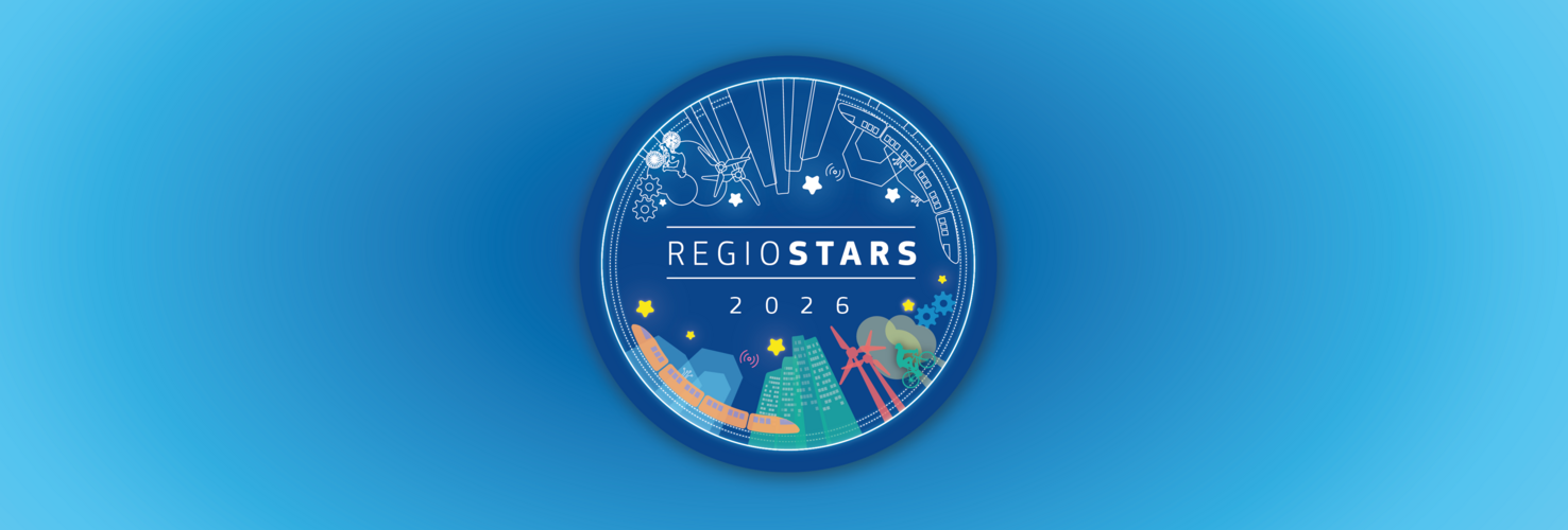 Ein rundes Emblem mit der Aufschrift Regionstars 2026