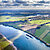 Die Luftaufnahme zeigt den Rhein und einen ehemaligen Rheinarm